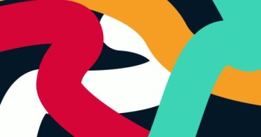 Soyut çizgi döngüsü geçişi. Yumuşak Vuruş Geçişi. Satır Geçişi Eşsiz Hareket Grafiği.