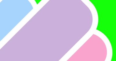 Basit geometrik şekiller geçiş animasyonunu kaydırır. Modern yuvarlak şekiller yeşil arkaplanda yatay yönde geçiş yapar.