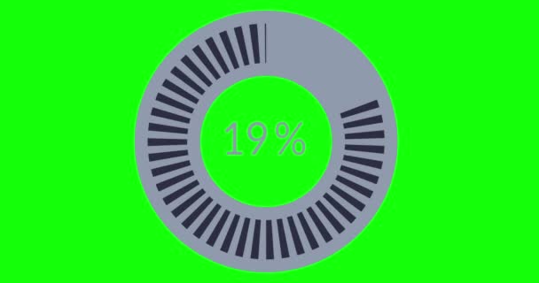 Σύγχρονη Φόρτωση Λευκό Κύκλο Δαχτυλίδι Πράσινο Φόντο 100 Στο Δαχτυλίδι — Αρχείο Βίντεο