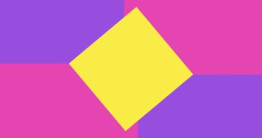 Modern döngü Canlandırılmış Geometrik kalıp veya arkaplan. Parlak renklerle 4K çözünürlüklü geometrik hareket tasarımı. Soyut hareket eden kare şekilleri arkaplan