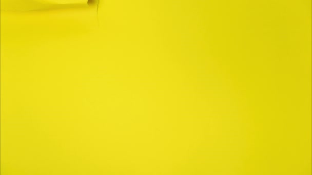 Video Banner Roztrhaným Papírem Abstraktní Roztržené Papírové Video Žlutých Modrých — Stock video