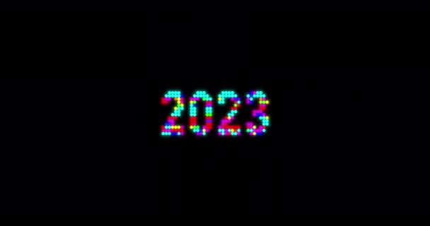 2023 Έως 2024 Πρωτοχρονιά Animation Διακοπών Modern New Year Ανάλυση — Αρχείο Βίντεο
