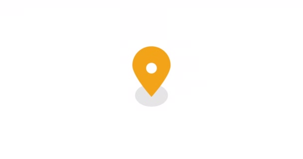 Круглий Geo Map Direction Розташування Pin Анімований Анімована Піктограма Локації — стокове відео