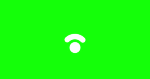 Einfaches Symbol Animiert Auf Grünem Hintergrund Schleifenanimation Des Symbols Symbol — Stockvideo