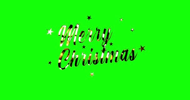 God Jul Animerad Kinetisk Typografi Banner God Jul Gyllene Glittrande — Stockvideo