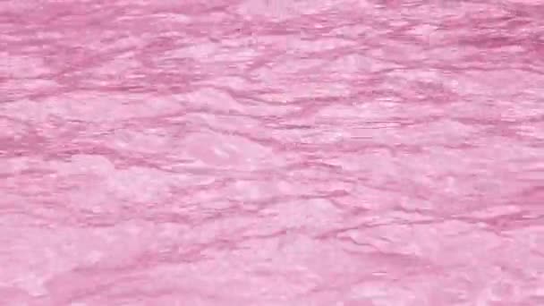 Vista Perto Textura Água Com Ondulações Ondas Gotas Água Orgânico — Vídeo de Stock