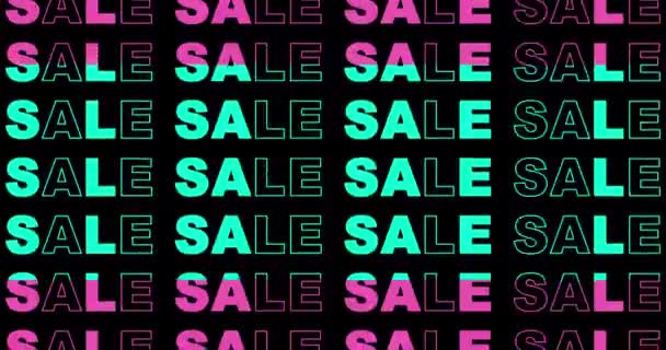 Sale Flickering Text Animation Sale Kinetic Typography Motion Design Concept — Stock Video
