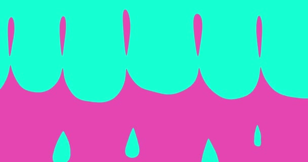 用粉色 蓝色和紫色手工绘制的液体转换模板 黑色背景的平滑过渡 4K分辨率模拟交易 — 图库视频影像