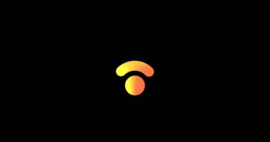 Siyah arkaplanda basit bir Wi-Fi simgesi. Wi-Fi ikonunun döngü animasyonu. Kablosuz internet erişim sembolü.
