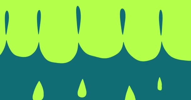 Modello Transizione Liquido Disegnato Mano Con Colori Giallo Verde Viola — Video Stock