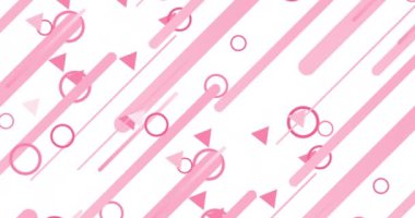 Geometrik şekil soyut döngü animasyonu. Sonsuzluk Hareketi Grafik Şekilleri beyaz arkaplanda döngü canlandırması