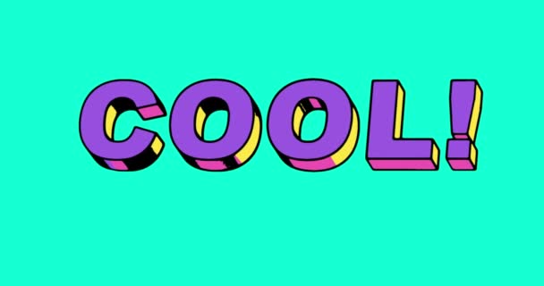 Cool Text Effect Design Animatie Mintgroene Achtergrond Moderne Banner Met — Stockvideo