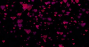 Sevgililer Günü için Parlak Pembe Kalpler animasyonu. Aşk videosu. Sevgililer Günü, Sevgililer Günü, Anneler Günü, Evlilik Yıl dönümü davetiyesi..
