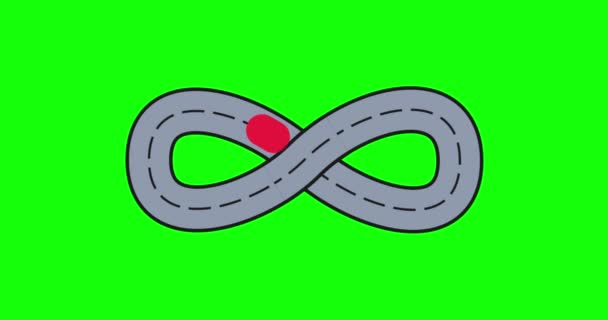 Infinity Sign Seamless Loop Animation Infinity Symbol Loading Animation Endless — Stock Video
