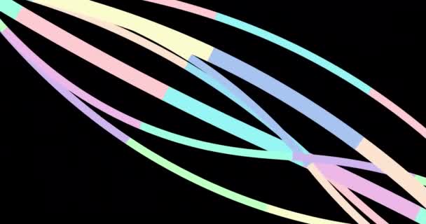 Animation Abstraite Formes Géométriques Boucle Ligne Mouvement Motif Arrière Plan — Video