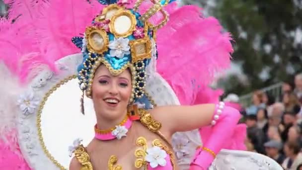 Estarreja Portekiz 2024 Portekiz Geleneksel Estarreja Samba Karnavalı Yetişkinler Samba — Stok video