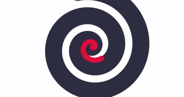 Abstrakt Spiral Övergång Öppnare Eller Slut Loop Cirkel Geometrisk Spiral — Stockvideo