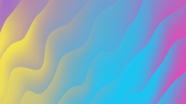 Dalga gradyanı soyut arkaplan. 4K çözünürlüklü soyut afiş tasarımı. Canlandırılmış dalgalı eğimli desen.