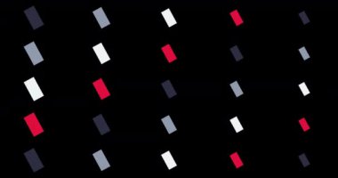 Basit hareketli kareler geçiş animasyonu. Modern geometrik şekiller geçiş, giriş veya bitiş siyah arkaplan üzerinde.