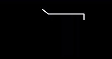 Dizin simgesi basit canlandırma. Depo konsepti. Siyah arkaplanda beyaz dizin simgesi