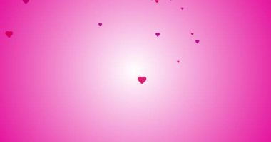 Sevgililer Günü için parlak pembe kalp animasyonu. Aşk videosu. Sevgililer Günü için 4K Romantik animasyon Sevgililer Günü, Anneler Günü, Evlilik Yıl dönümü davetiyesi.