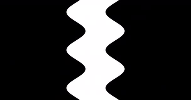 Black White Modern Simple Wave Wipe Transition Video Editing Loop — Stock Video