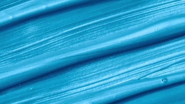 Vídeo Fondo Textura Con Pintura Azul Marino Escalado Cámara Acrílico — Vídeo de stock