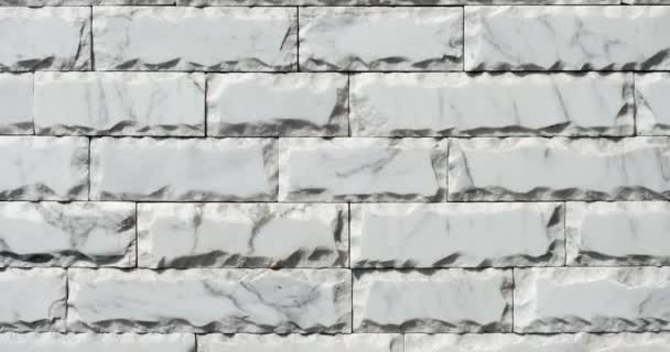 Light Gray Old Brick Wall Texture Video Close Modern Brick — Stock Video