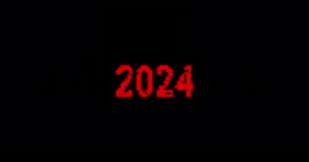 2024 2025 Újévi Ünnepi Animáció Modern New Year Felbontású Animáció — Stock videók