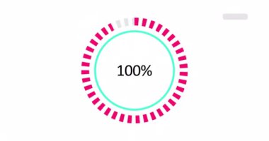 Basit yuvarlak grafiğin döngü animasyonu. Beyaz arkaplanda animasyon Infographic. Animasyon pasta grafikleri. Yüksek kalite 4k hareket tasarımı