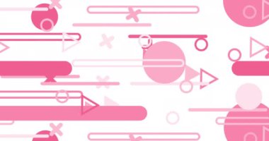 Geometrik şekil soyut döngü animasyonu. Sonsuzluk Hareketi Grafik Şekilleri beyaz arkaplanda döngü canlandırması.