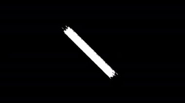 Siyah arkaplanda basit bir beyaz haç animasyonu. Çapraz fırça oluşturma.