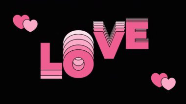 Hareketli siyah arkaplan üzerine dalgalı bir aşk metni animasyonu. Sevgililer Günü için animasyona bayılırım. Aşk Mektubu