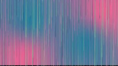 Pembe, mavi ve yeşil tonlarda dikey neon çizgiler. Dijital arkaplan, teknoloji görselleri veya gelecekteki tasarım projeleri için yumuşak ve zarif döngü animasyonu