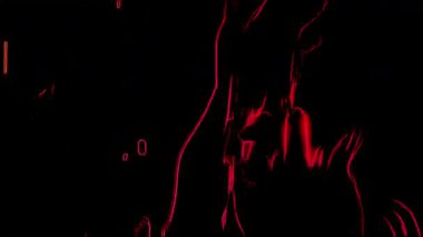 Soyut kırmızı alev ana hatları siyah arkaplanda dinamik insan figürleri oluşturur. Gerçeküstü, yanan enerji parıldayan hatlarda titreşiyor, modern dijital yorumlarda duygu ve gücü çağrıştırıyor.