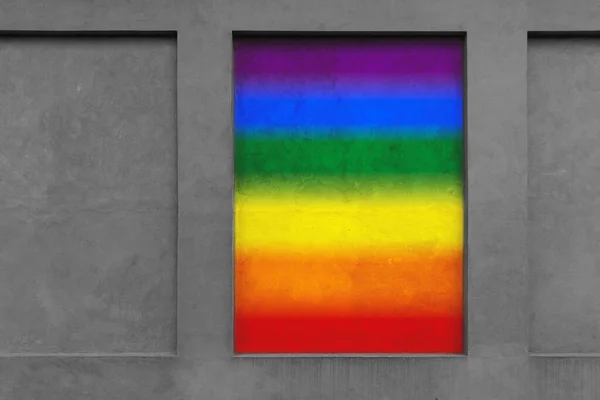 Rainbow Brick Wall — Stock Photo, Image