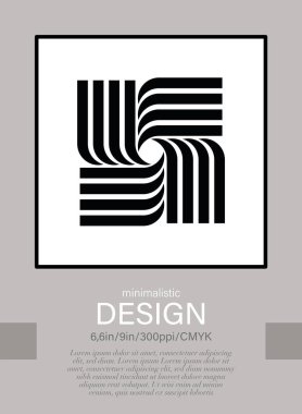 Siyah logolu minimalist tasarım