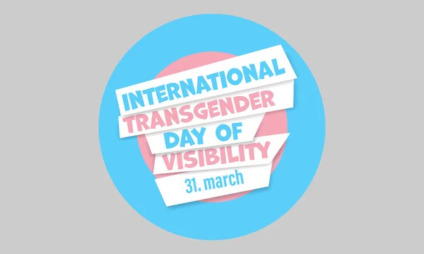 国際的なトランスジェンダーの日のデザイン ロイヤリティフリーストックベクター
