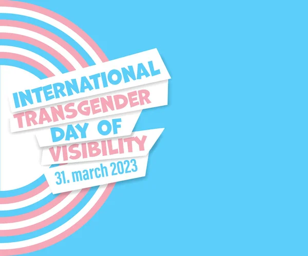Diseño Para Día Internacional Transgénero Vector de stock