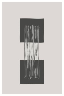 El çizimi çizgileri olan minimalist tasarım