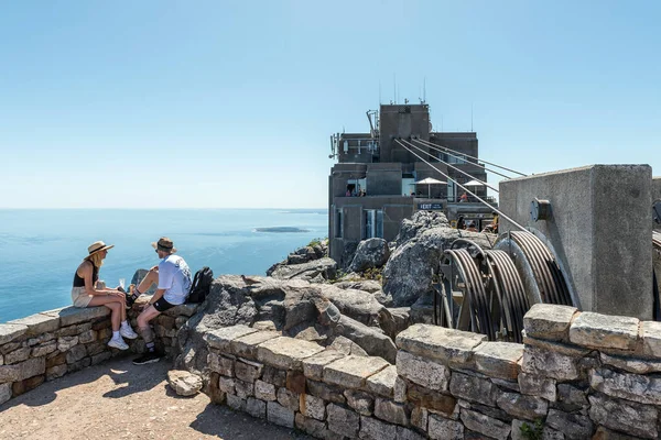 Cape Town South Africa Sep 2022 Tourists Viewpoint Table Mountain Stock Image