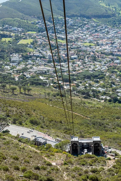 Edificio Del Teleférico Inferior Table Mountain Visto Desde Teleférico — Foto de Stock