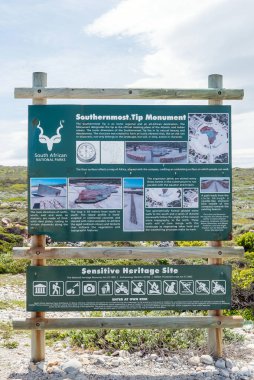 L 'Agulhas, Güney Afrika - Bölüm 22, 2022: Afrika' nın en güney noktasında, Cape L 'Agulhas.