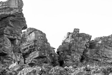 The Wolfberg Cracks at Sanddrif in the Western Cape Cederberg. Monochrome