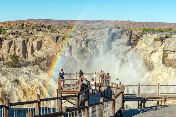 Augrabies National Park África Sul Fevereiro 2023 Turistas Miradouro Principal — Fotografia de Stock