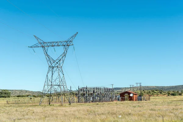Una Sottostazione Elettrica Fauresmith Nella Provincia Del Libero Stato — Foto Stock