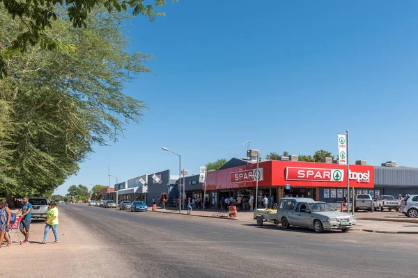 Keimoes Jihoafrická Republika Února 2023 Pouliční Scéna Podniky Lidmi Vozidly — Stock fotografie