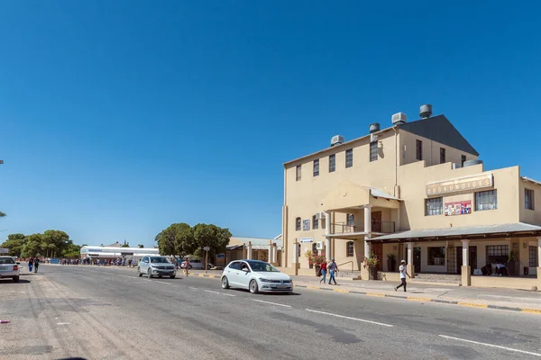 Kakamas Jihoafrická Republika Února 2023 Pouliční Scéna Starou Mlýnskou Budovou — Stock fotografie