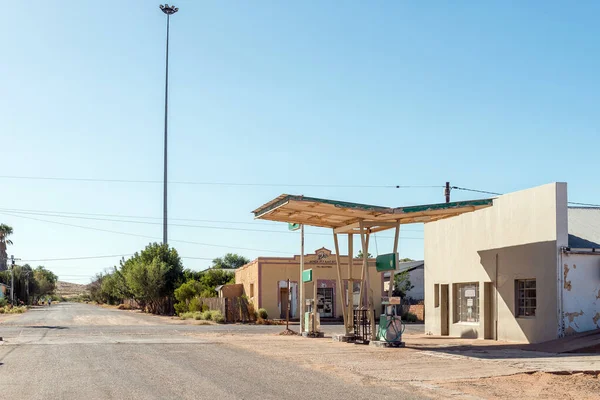 Marydale Jihoafrická Republika Února 2023 Pouliční Scéna Čerpací Stanicí Marydale — Stock fotografie