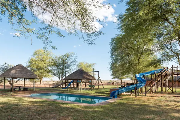 Upington Sudáfrica Febrero 2023 Zona Recreo Camping Kalahari Monate Lodge — Foto de Stock